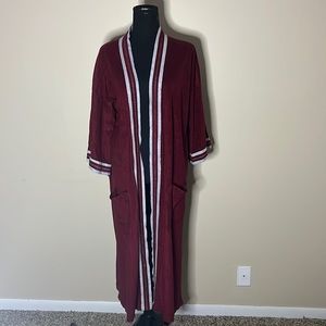 One size burgundy robe